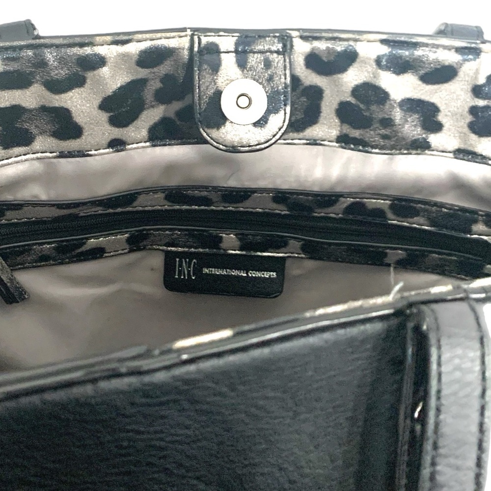 INC International Concepts XL Black Tote Shoulder Bag - Picture 3 of 7